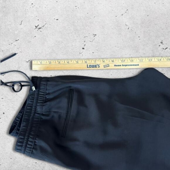 Club Monaco Pants Cuffed Pleated Elastic Waistband Back‎ Pocket Black W US 6 - Picture 5 of 8